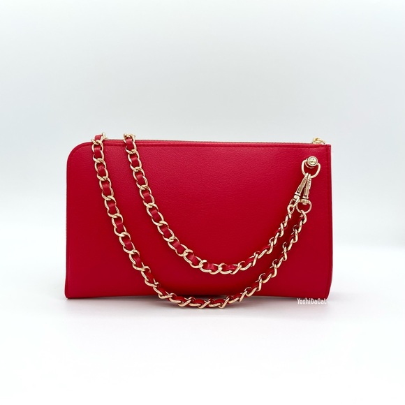 🆕 Dior Beauty Red Cosmetic Case to Clutch/Crossbody/Shoulder Bag Handbag Purse - Picture 6 of 12